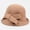 Camel, variant on Wool Felt Church Cloche Fedora Hat Women Bowler Derby Hat Bowknot Cap with Bow