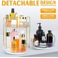 thumbnail image 6 of Tutuviw 360 Rotating Makeup Organizer, 2 Tier Perfume Organizer Skincare Organizer， Rotating Makeup Organizer for Bathroom, Vanity, Countertop（Transparent）, 6 of 8