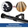 thumbnail image 3 of shiyou-Standard Decorative Window Curtain Rods 30 to 45 Inch,5/8 Inch Diameter Small Curtain Rod Set, Heavy Duty Drapery Rods with Brackets-Black, 3 of 4