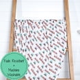 thumbnail image 6 of LollyBanks Muslin Swaddle Blankets, 100% Cotton Baby Blanket for Boys and Girls, Soft and Lightweight 47 x 47 Inches Infant Swaddle, Gentle Newborn Blankets, Baby Essentials (Animal Train Print), 6 of 7