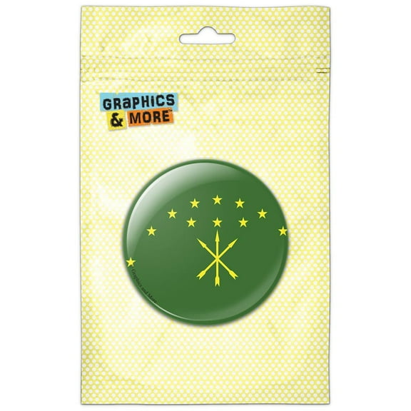 Republic of Adygea Flag Pinback Button Pin Badge