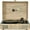 Gray Wood Grain, variant on Arkrocket Curiosity Suitcase Bluetooth Turntable Vintage 3-Speed Record Player with Built-in Speakers Upgraded Turntable Audio Sound (Green Velvet)