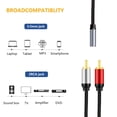 thumbnail image 3 of Cable de audio belipro hembra de 3,5 mm a 2 RCA de 16 pies para teléfonos inteligentes, 3 of 7