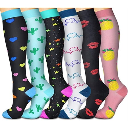 DNAKEN (8 pairs) Compression Socks for Women & Men Circulationis Best Support for Athletic Running,Hiking,Nursing compression socks for women compression socks men