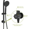 thumbnail image 2 of Multi Function Dual Shower Head - Shower System with 4.7" Rain Showerhead, 7-Function Hand Shower, Adjustable Slide Bar,Matte Black, 2 of 8