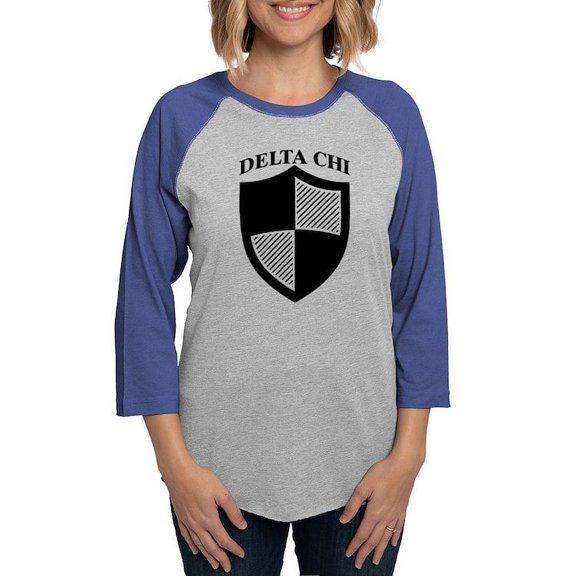 CafePress - Delta Chi Black Icon Long Sleeve T Shirt - Womens Baseball Tee