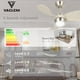 thumbnail image 3 of Ventilador de Techo con Luz para Recámara: Ventilador de Techo Pequeño y Silencioso de 30 Pulgadas con Control Remoto - 6 Velocidades y 3 Cc - Motor CC Reversible - Uso en Interiores y Exteriores - 3 Aspas Gris, 3 of 7