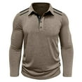 thumbnail image 7 of Golf Shirts for Men Long Sleeve Business Work Tshirts Shirt Mens Casual Color Block Breathable Pullover Button Collared Basic Workout Tees Tops, 7 of 7