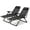 Black, variant on MoNiBloom Set of 2 Outdoor Zero Gravity Folding Reclining Lounge Chair with Pillow, Indoor Office Recliner Sleeping Bed, 95-180 Adjustable, Black