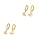 thumbnail image 2 of Guardurnaity 1 par de pendientes de cobre para mujer, colgante de insecto decorativo a la moda, joyería elegante para niñas, regalo de cumpleaños Oro 2Conjunto, 2 of 6
