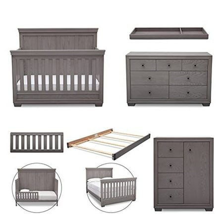 Simmons Kids Ravello 6 Piece Nursery Furniture Set Convertible Crib Simmons Kids Ravello 6 Piece Nursery Furniture Set Convertible Crib Dresser Chest