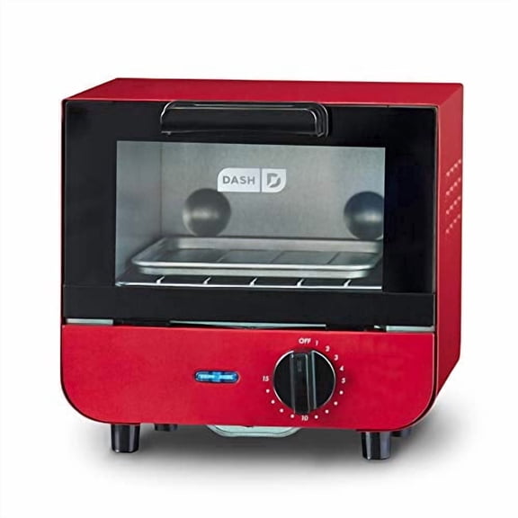 Dash Mini One-Slice Toaster Oven in Red