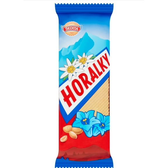 Sedita Slovak Czech Horalky Crispy Wafers With Peanuts Cream Filling In Cocoa Coating 50g Pack of 5 pcs