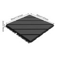 thumbnail image 2 of Fichiouy 27 Pcs Plastic Composite Interlocking Deck Tiles Decking Flooring Deck Interlocking for Patio Garden Porch Living Room 12"x12", 2 of 17