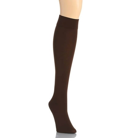 DKNY Womens Microfiber Knee Highs, One Size, White
