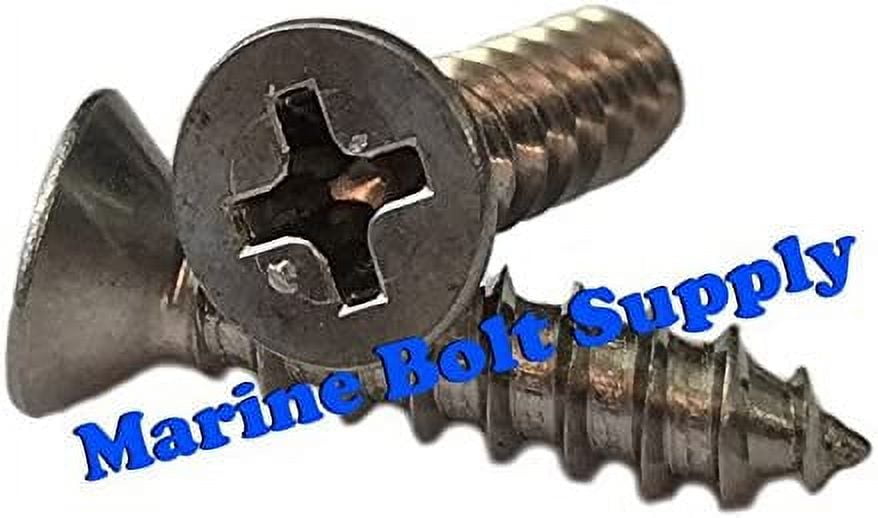 Type 316 Stainless Steel Phillips Flat Sheet Metal Screw Kit by Marine Bolt Supply