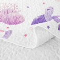thumbnail image 5 of meiyoeat Cartoon Mermaid Print Bed Spread Queen For Girls,Magic Ocean Animals Queen Coverlet Set,3 Pieces,1 Quilt and 2 Pillowcases, 5 of 7