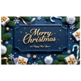 thumbnail image 6 of Gold Lettering Christmas Banner Snowflake Design Happy New Year Banner Blue Background Golden Stars Holiday Banner for Christmas Party New Year Celebration Holiday Decoration, 6 of 8
