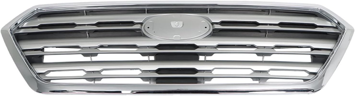 Front Upper Bumper Grille For 2015-2017 Subaru Outback - Chrome/Silver Mesh (Auto-summer AS466393MM)