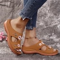 thumbnail image 5 of Orthotic Arch Support Sandals Flip Flops Slip-on Flats Outdoor Slides Boho Walking Shoes Comfortable Elegant Casual Beach Slippers, 5 of 6