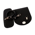 thumbnail image 1 of Cuero de PU con bolsa con orificio, accesorio DIY para bolso, bolso de hombro, fabricación de bolsos Negro, 1 of 10