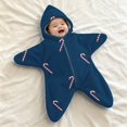 thumbnail image 4 of YunPes Baby Starfish Onesie Winter Warm Fleece Jumpsuit Newborn Wearable Blanket Swaddle Sack Baby One Piece for Halloween Christmas, 4 of 5