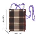 thumbnail image 4 of Multi-Color Cross-Body Handbag 8.27×5.91in Waterproof, Scratch-Resistant And Odor-Free Detachable Shoulder Strap Rosybrown Buffalo Plaid Check Tartan Scotland_1, 4 of 8