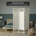 thumbnail image 6 of Red Lantern 5 1/2 ft. Tall Fiber Weave Room Divider - White - 3 Panel, 6 of 6