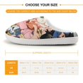 thumbnail image 2 of Dandadan Poster Kid's Cotton Slippers Winter Warm Soft Plush Slippers with Rubber Sole Non-Slip Indoor Outdoor Slip on Shoes Fluffy House Slippers For Boys Girls Teen, 2 of 8