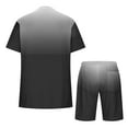 thumbnail image 4 of Men's 2 Piece Outfits Short Sleeve Golf Shirt Drawstring Shorts Set Tracksuit Black XXXXL, 4 of 5