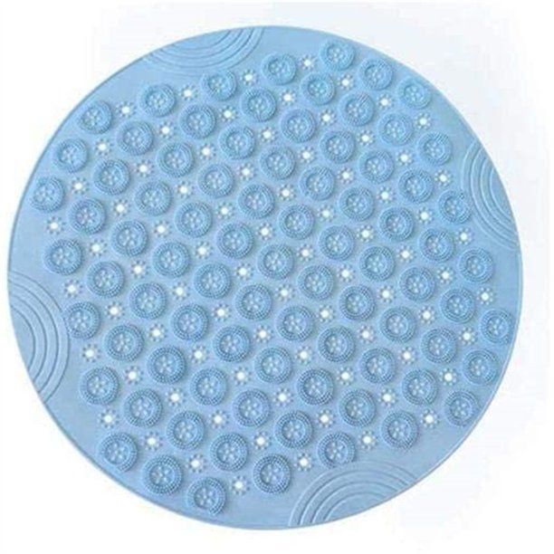 Latady Round Bath Mat Non Slip Shower Mat Textured Surface Round Non
