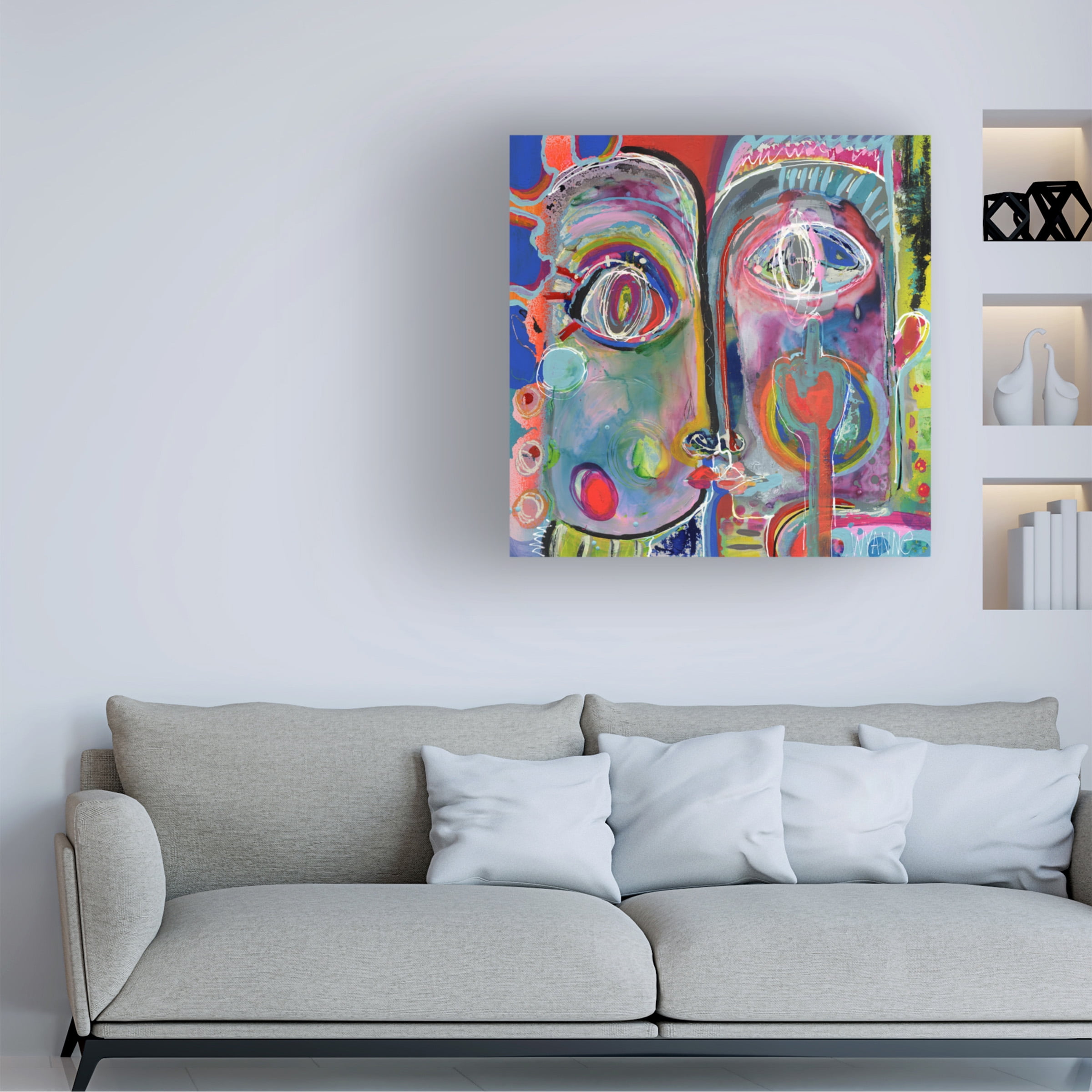 Trademark Fine Art 'What Youre Really Thinking' Canvas Art by Wyanne