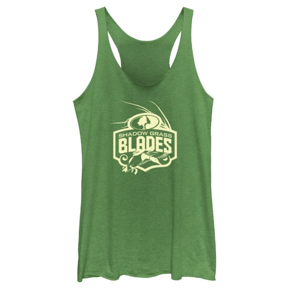 Women's Mossy Oak Shadow Grass Blades Logo  Racerback Tank Top Envy Green X Small