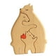 thumbnail image 5 of Rompecabezas de madera con forma de familia de osos, escultura de madera, decoración de madera 3 osos, 5 of 9