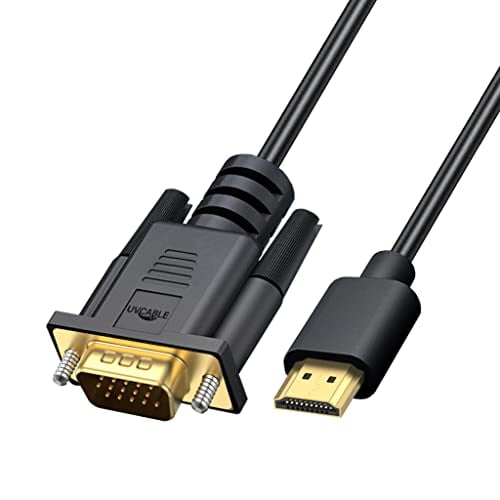 HDMI to VGA Cable, Gold-Plated Computer to VGA Monitor Cable 6 Feet Male to MaleCord for Computer, Desktop, PC, Monitor, Projector, HDTV, and More (NOT Bidirectional) -1.83M - Walmart.com