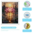 thumbnail image 3 of Diamond Art Kits for Adults - Sunset Blooming Lotus Reflection 5d Diamond Painting for Adults, Diamond Art for Adults Beginners, Frameless Diamond Painting Kits for Adults for Home Wall Decor, 3 of 7