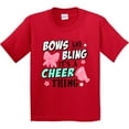 thumbnail image 3 of Inktastic Bows and Bling Its a Cheerleading Thing Youth T-Shirt, 3 of 5