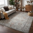 thumbnail image 2 of 8x10 Neutral Floral Rugs, Vintage Style Washable Area Rug, Non Slip Soft Low Pile Rug for Living Room Farmhouse Nursery, 2 of 8