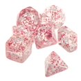 thumbnail image 3 of 4x Juego de Dados Poliédricos Multicolor de 7 Uds., Juegos de Rol para RPG KTV, Suministros para Fiestas , Rosa Transparente 4 piezas, 3 of 8