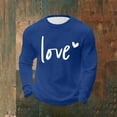 thumbnail image 5 of EchfiProm Navy T shirts for Men Shirts Valentine Long Sleeve Waffle Crewneck Love Big and Tall Mens Tops XL, 5 of 8