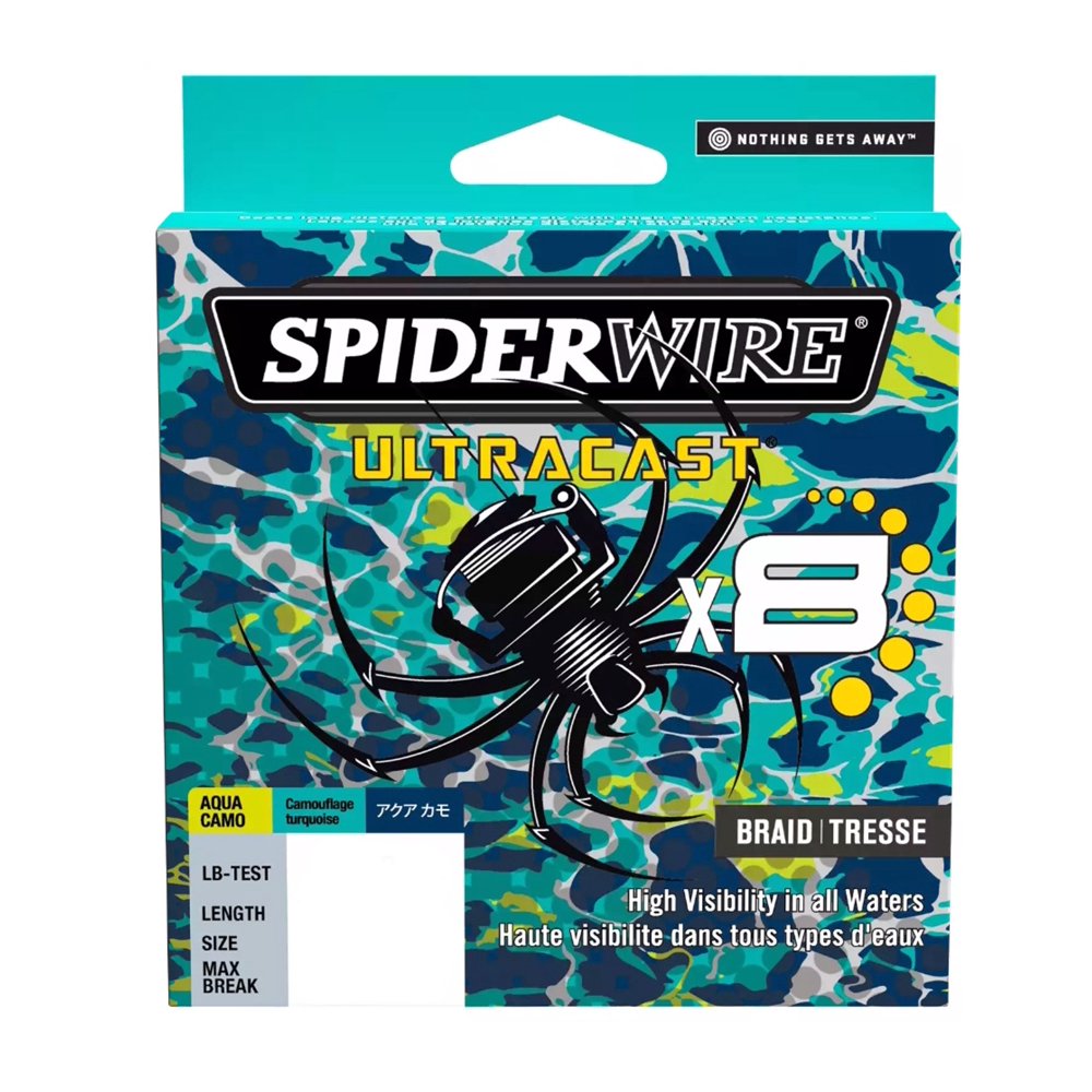 Spiderwire Ultracast Braid 15lb. 164 Yard Aqua Camo Fishing Line