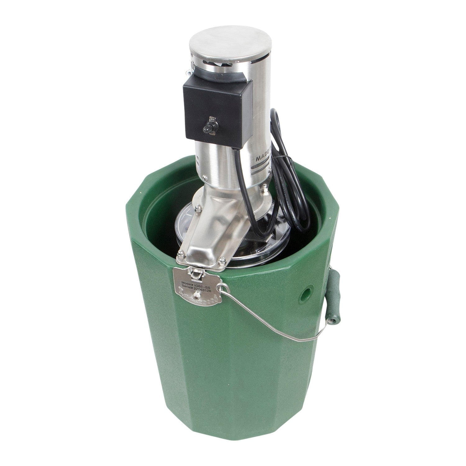 Immergood - 6 Quart Electric Ice Cream Maker - Stainless Steel - Leakproof Tub - Triple action dasher