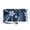 Blue Plumeria Floral Pattern, variant on Giraffe Face Zip Around Women's Wallets for Travel Shopping Business, PU Leather Wristlet Strap Long Purse