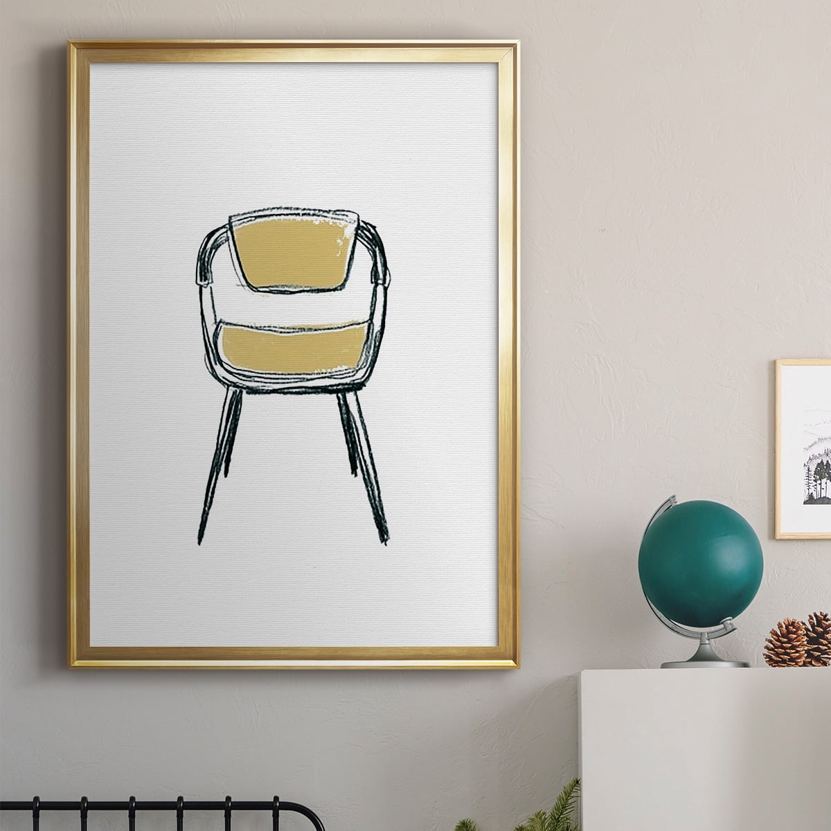 Take a Seat II Premium Framed Print, in Gold, Black, or Silver - Ready to Hang