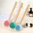thumbnail image 6 of Unique Bargains 1 Pc Double Side Long Handle Bath Brush Body Scrubber for Bath 15.75" Length Green, 6 of 6