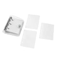 thumbnail image 2 of Mini Transparent 3 Ring Binder Covers with Grid Inner Page and Binder Pockets Mini Loose Leaf Notebook Binder Clear PVC Binder Cover with Snap Button, 2 of 8
