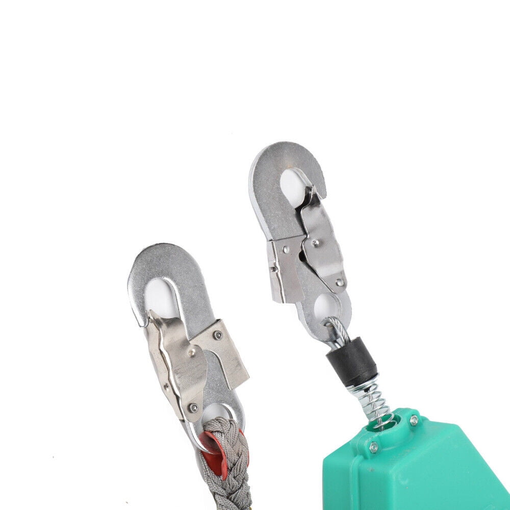 ECUTEE 23ft Self Retracting Lifeline Lanyard 330lbs Fall Arrester Fall Protection &Hook