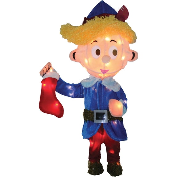 Rudolph Hermey Holiday Yard Art 60530 - Incandescent Lighted Stake - 24 In