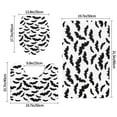 thumbnail image 2 of Bathroom Rugs Sets 3 Piece - black bat white cool Absorbent Non Slip Bath Mats, U-Shape Toilet Lid Cover, Contour Mat, Soft Washable Shower Mats Bath Rug Mat for Bathroom Tub Toilet, 2 of 7