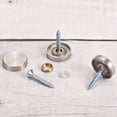 thumbnail image 4 of Uxcell 24 Pack Screw Covers Caps, 304 Stainless Steel Mirror Screws, 20mm Dia, Silver, 4 of 7